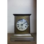 A 19th Century steel and brass carriage clock