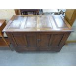 A late Victorian mahogany mule chest converted to a cupboard