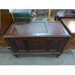 An Edward VII style inlaid mahogany blanket chest