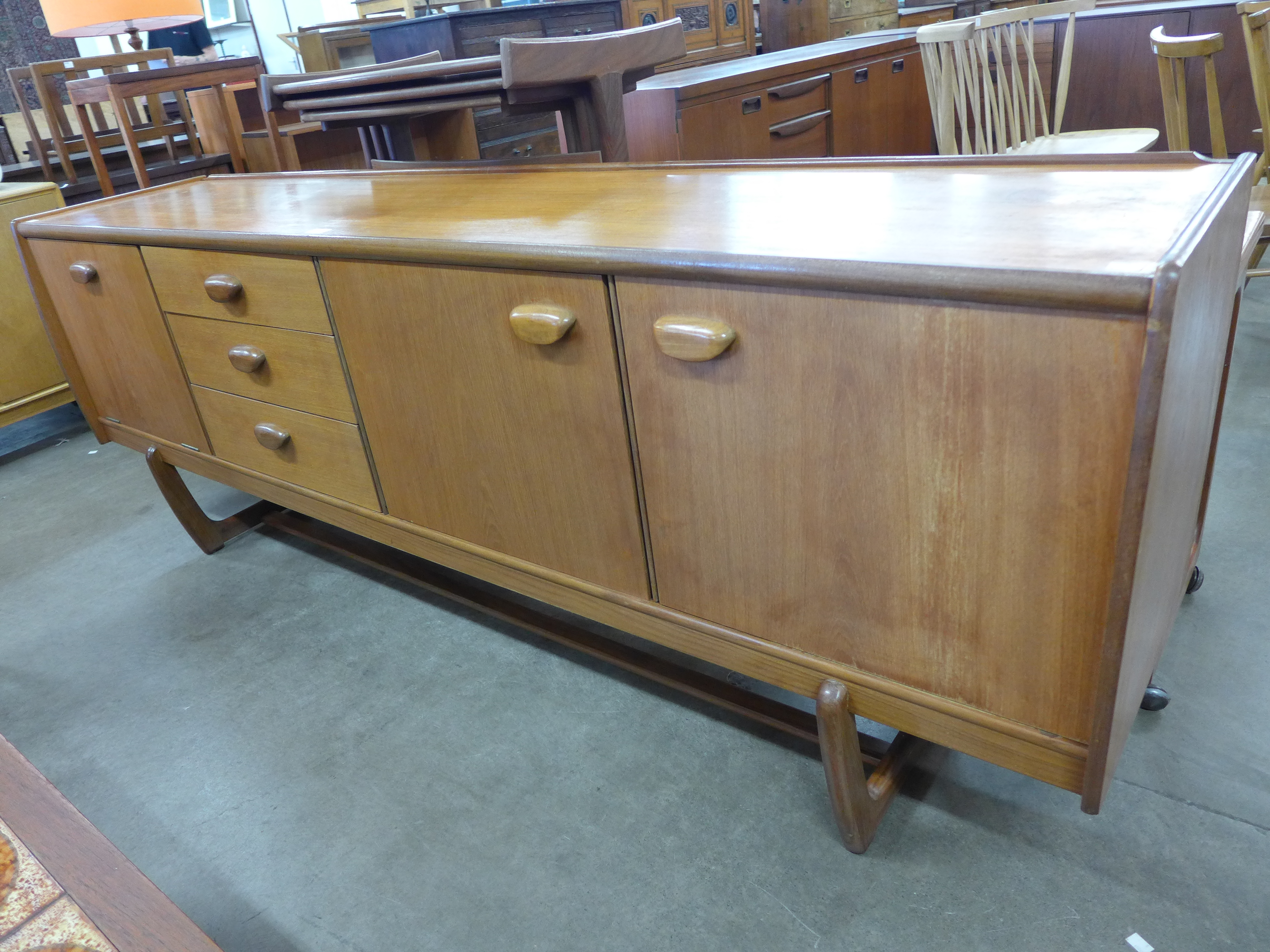 A teak sideboard