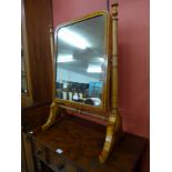 A Victorian Sheriton Revival inlaid satinwood toilet mirror