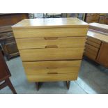 A Uniflex teak chest of drawers