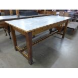 A beech school table