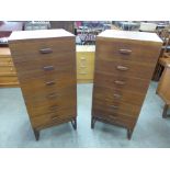 A pair of G-Plan teak chests of drawers