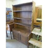 A French oak two door bookcase