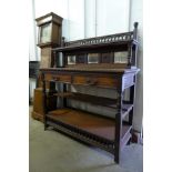 A Victorian walnut mirrorback sideboard, attributed to Gillows,