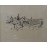 A set of three hunting scene prints,