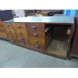 A Victorian mahogany shop counter