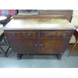 An Art Deco oak sideboard