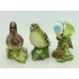 Three Beswick bird figures, Blue Tit,