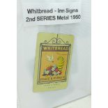 A folder of Whitbread Inn metal signs,