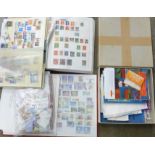 Three albums of stamps,