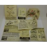 A collection of Corgi Toys instruction leaflets