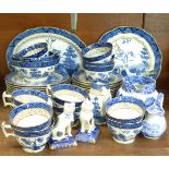 Booth's Real Old Willow china, a Copeland Spode jug, a/f,