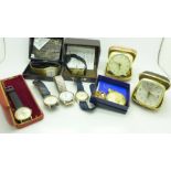 A collection of wristwatches, including Timex, Rotary and Accurist,