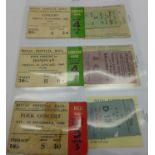 A collection of concert tickets, 1960's,