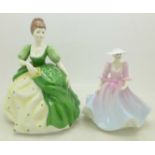 Two Coalport figures, Angelique and The Garden Party,