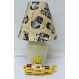 A Beatles table lamp and a Corgi Toys Yellow Submarine