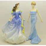 Two Royal Doulton figures, Rebecca and Diana,