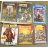 A collection of magazines including Games Workshop and Warhammer