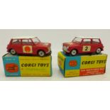 A Corgi Toys 1966 Mont Carlo Autographed B.M.C. Mini-Cooper 'S', 321, boxed, and a 1966 R.A.C.