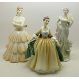 Three figures, Royal Doulton Elegance,