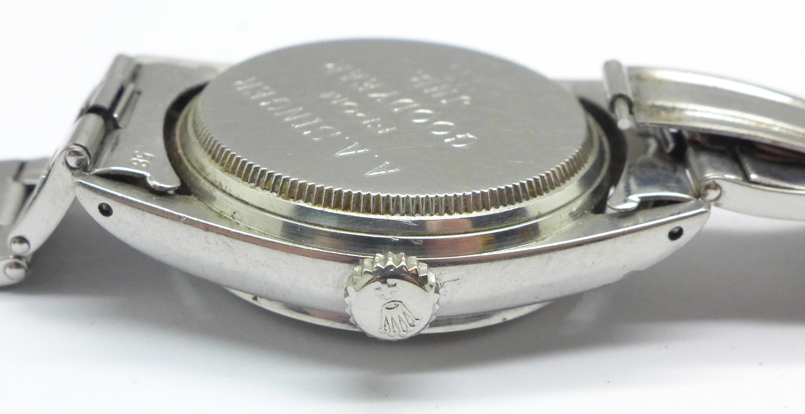 A gentleman's stainless steel Tudor Prince Oysterdate 34 date wristwatch with roulette date, - Image 2 of 4