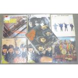 Seven The Beatles LP's including Rubber Soul,