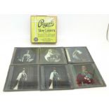Six glass lantern slides of royalty, Queen Victoria, Queen Alexandra and Edward VII,
