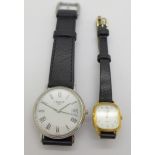A Tissot wristwatch and a lady's Raymond Weil wristwatch