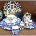 A collection of Royal Crown Derby, a 2451 dinner plate, Old Imari plate,