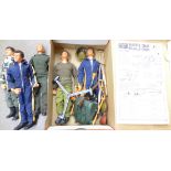 Five Action Man figures and accessories