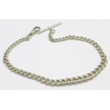 A silver Albert chain,