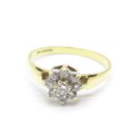 An 18ct gold and diamond cluster ring, 2.