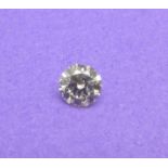 An unmounted diamond with certificate, 0.