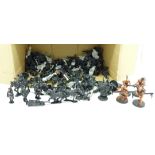 A collection of over 100 metal war gaming figures by Void plus eight plastic figures