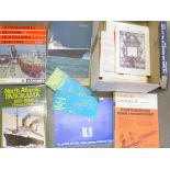 A collection of shipping related books and other literature