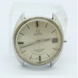 A gentleman's Omega Seamaster Cosmic automatic date wristwatch head, lacking button,