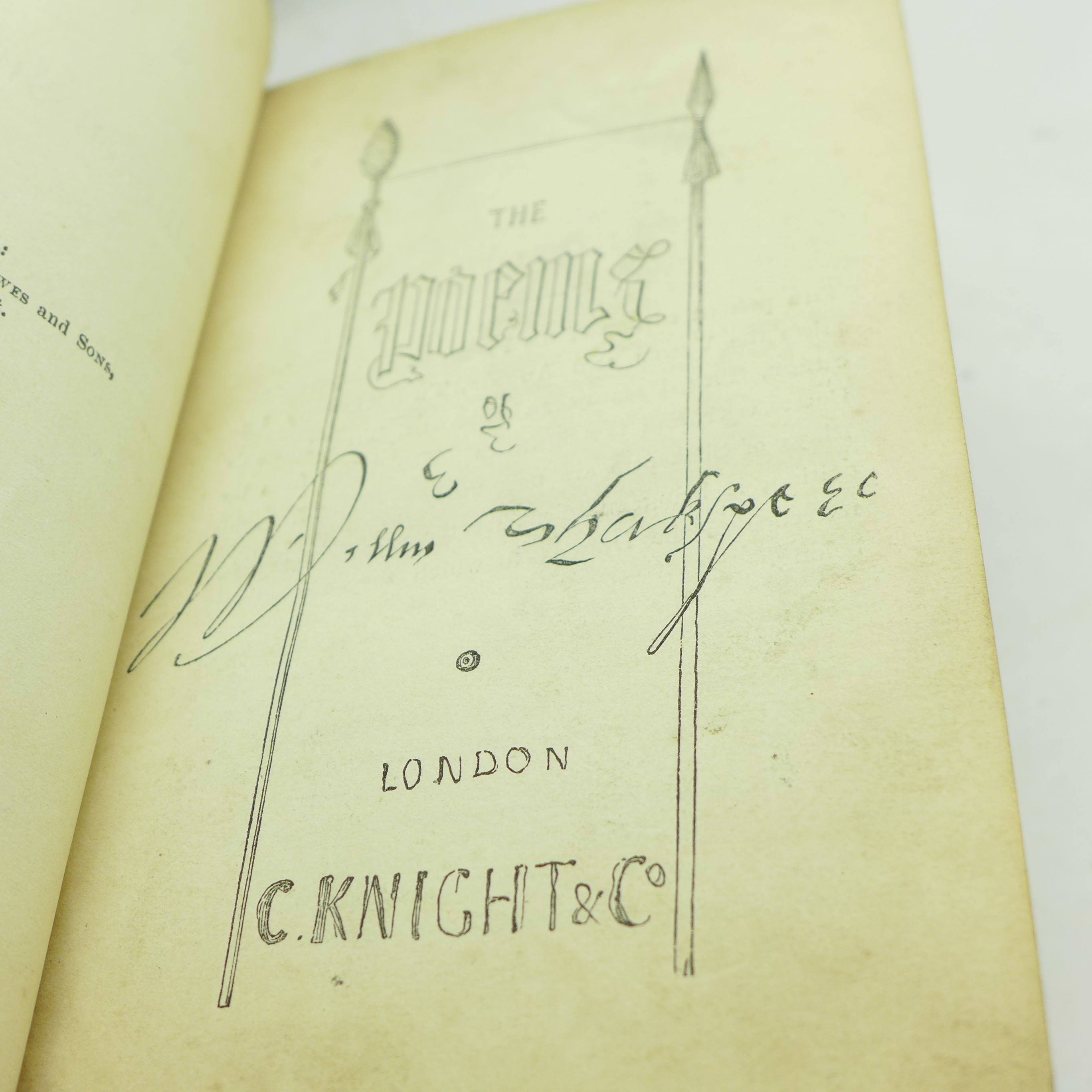 Six volumes, The Poems of William Shakespeare published by Charles Knight and Co. - Image 4 of 5