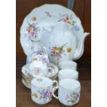 A Royal Crown Derby, Derby Posies six setting coffee service, no sugar or cream,