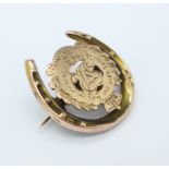 A 9ct gold Royal Engineers military sweetheart brooch,