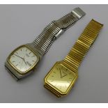 Two gentleman's Seiko quartz wristwatches