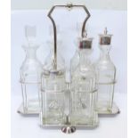 A Walker & Hall six bottle cruet