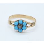 A turquoise cluster ring, 1.