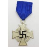 A German Third Reich Faithful Service Cross medal