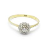 An 18ct gold and diamond ring, 1.