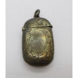 A Victorian silver vesta case