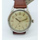 A gentleman's Mora wristwatch with subsidiary dial