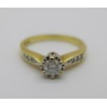 An 18ct gold and diamond ring, 0.33 carat diamond weight, 4.