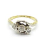 An 18ct gold and diamond ring, 2.